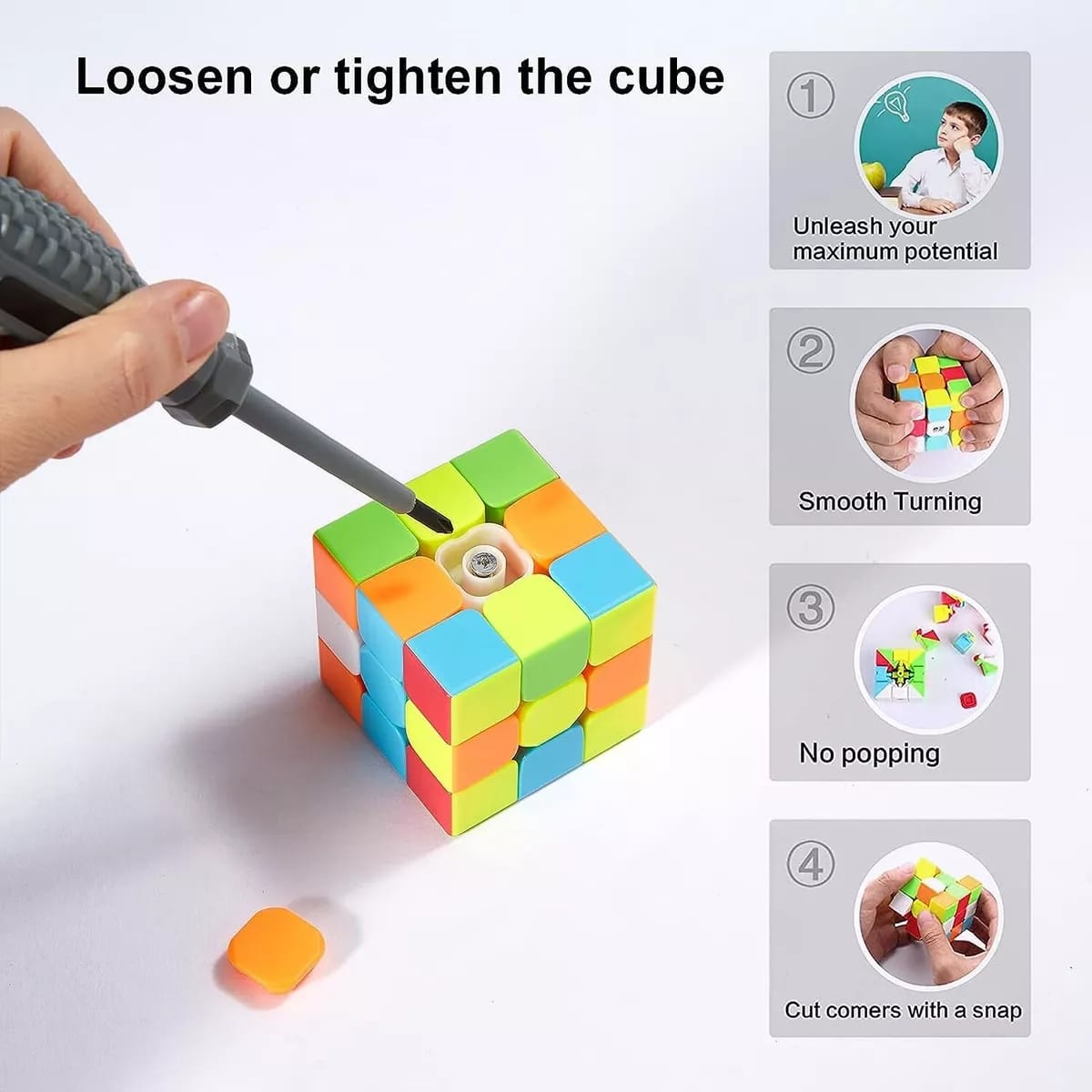 Puzzle toy cube 3x3 Qiyi Warrior W stickerless speed cube magic Twist Kids