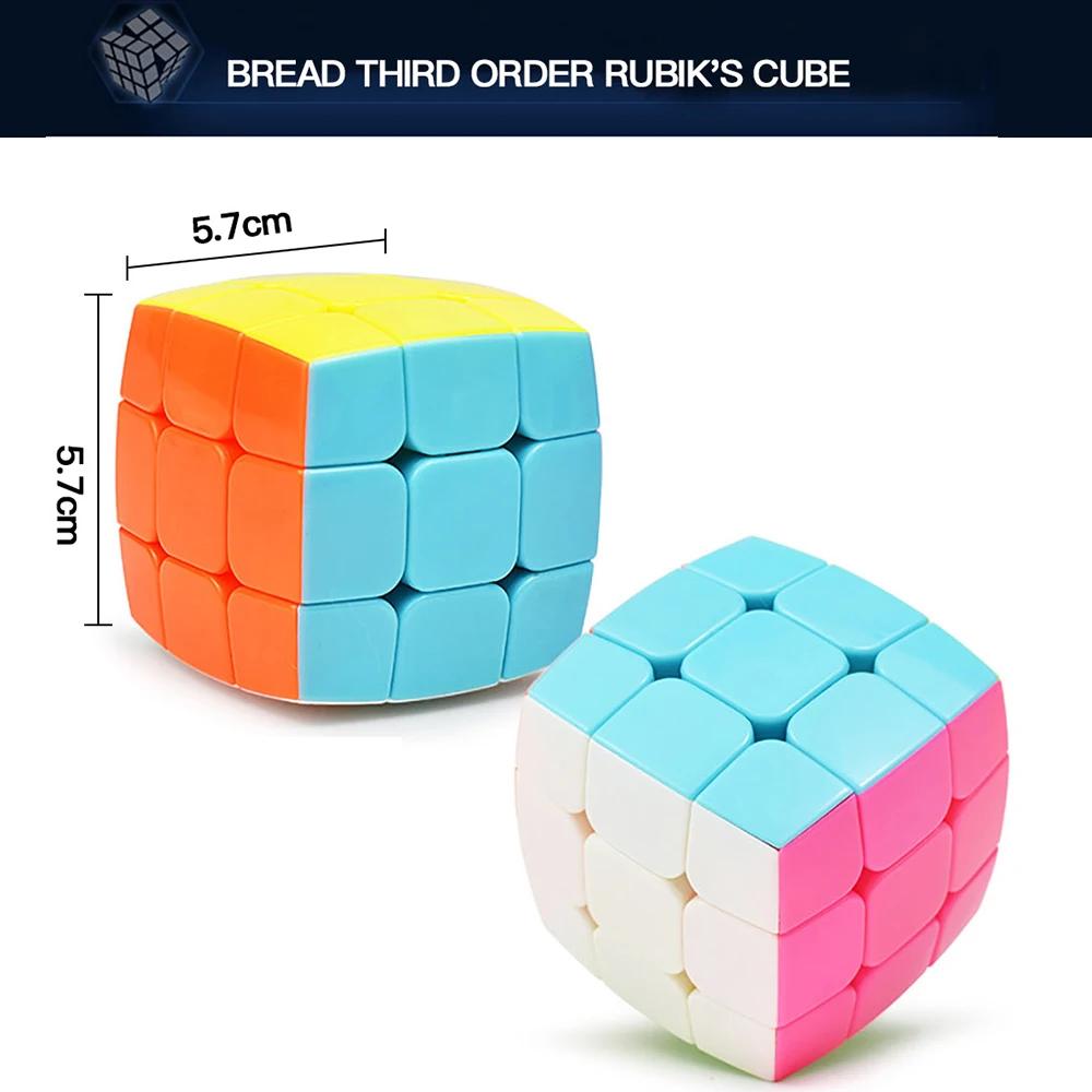 Bread 3x3x3 Magic Puzzle  Professional 3x3 Cubing Speeding Educational Toys