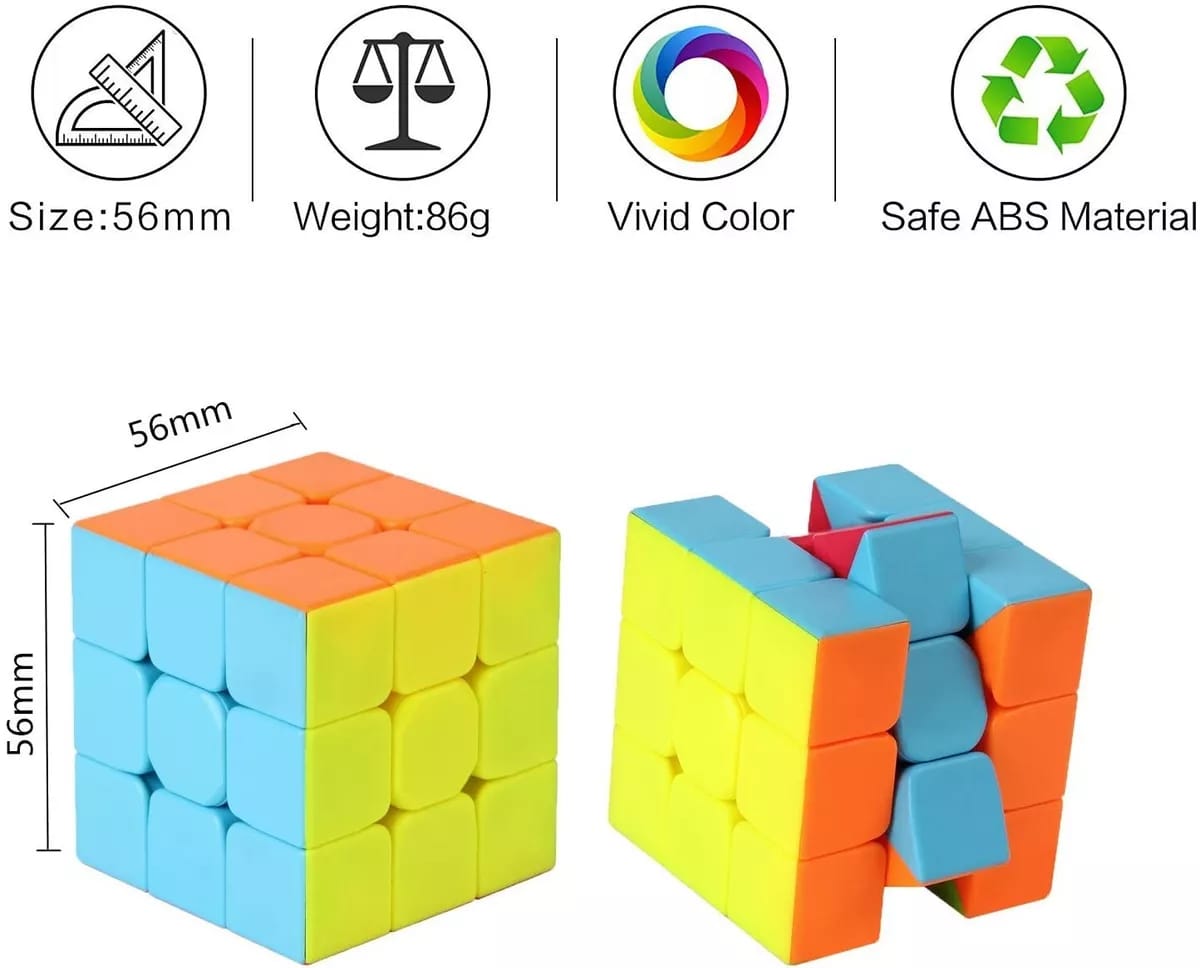 Classic Puzzle Magic Cube Kids Adult Fun Toy Fidget Stress Mind Game Toy Gift