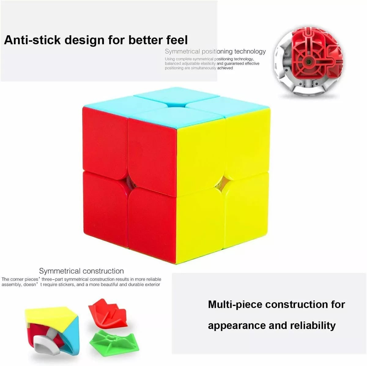 Classic Puzzle Magic Cube Kids Adult Fun Toy Fidget Stress Mind Game Toy Gift